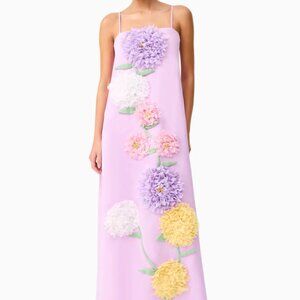 Elliatt Buttercup Embroidered Maxi Dress in Purple